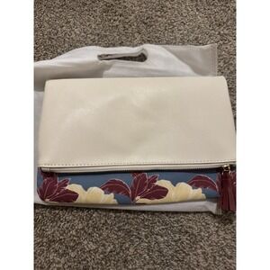 Rachel Pally Reversible Clutch‎ Bag Purse Bloom Floral Yellow Mauve New